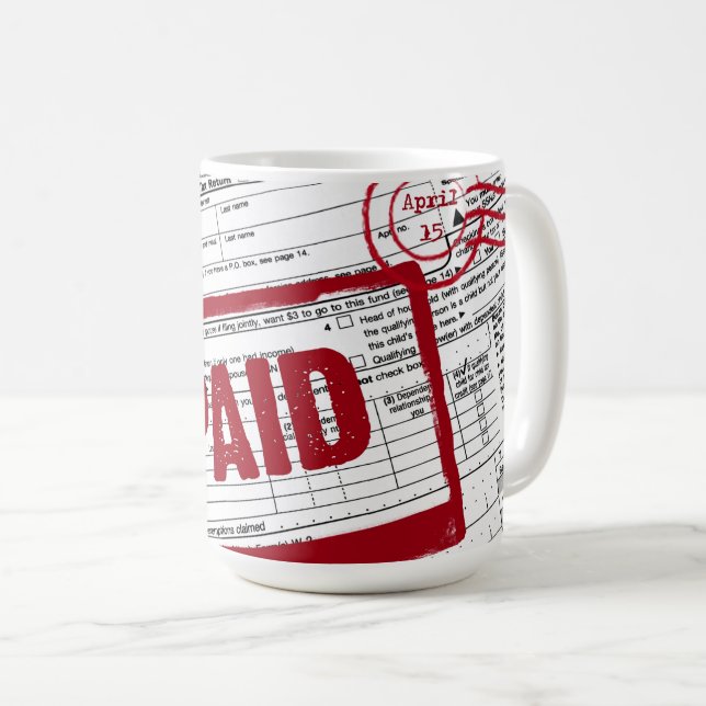Income Tax Forms Coffee Mug (Front Right)