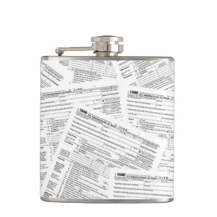 Income Tax Forms Hip Flask
