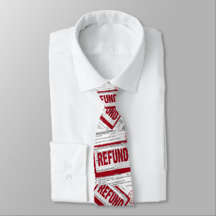 Income Tax Red Refund stamp Tie