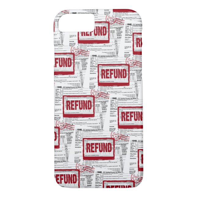 income tax refund stamp Case-Mate iPhone case (Back)