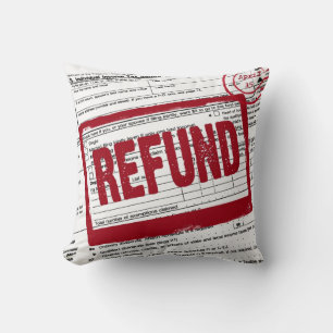 Income Tax Refund Stamp Throw Pillow