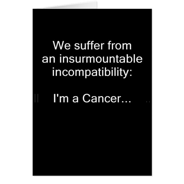 Incompatibilité de Cancer (Devant)