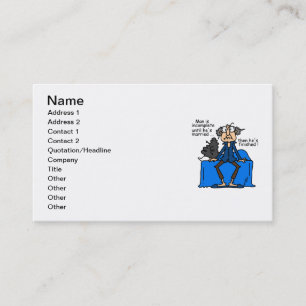 Incomplete Then Finished Marriage Humour Business Card