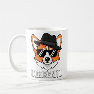 Incorgnito Stealthy Corgi in Shades Coffee Mug