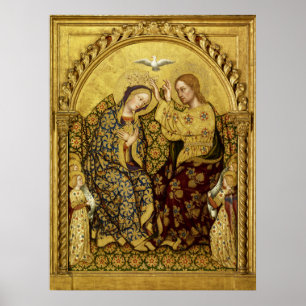 INCORONATION OF VIRGIN by Gentile Da Fabriano Poster