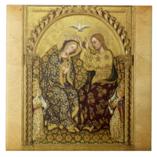 INCORONATION OF VIRGIN by Gentile Da Fabriano Tile