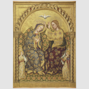 INCORONATION OF VIRGIN by Gentile Da Fabriano Tissue Paper