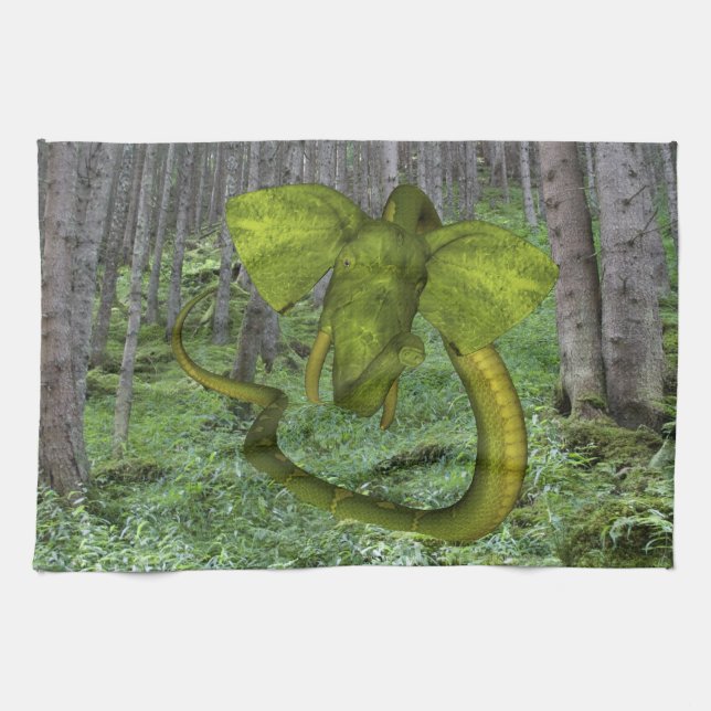 Incredible Elephant Python Kitchen Towel (Horizontal)