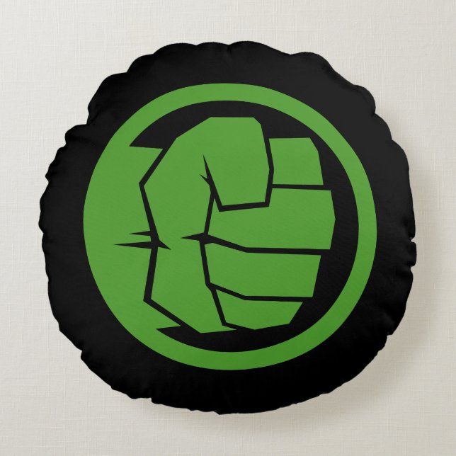 Incredible Hulk Logo Round Pillow (Front)