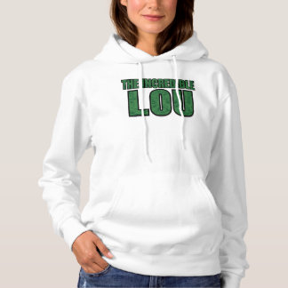 Incredible Lou - Green Brick Pattern Typography Hoodie