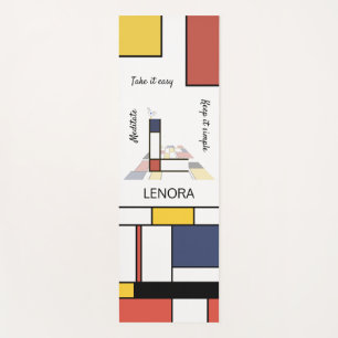 Incredible Neoplasticism Art Monogram. Letter L Yoga Mat