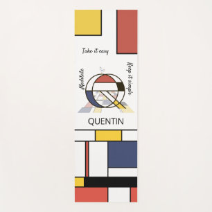 Incredible Neoplasticism Art Monogram. Letter Q Yoga Mat