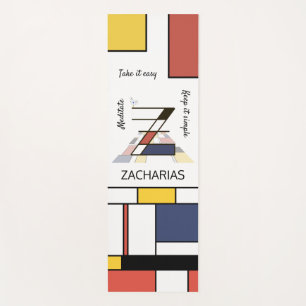 Incredible Neoplasticism Art Monogram. Letter Z Yoga Mat