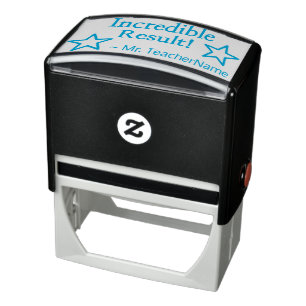 "Incredible Result!" + Tutor Name Rubber Stamp