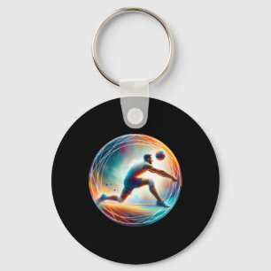 Incredible Volleyball Save – Athlete In Action Des Keychain