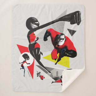 Incredibles 2 Battling Villainy Sherpa Blanket