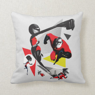 Incredibles 2   Battling Villainy Throw Pillow
