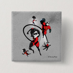 Incredibles 2   Elite Crime Fighters 2 Inch Square Button