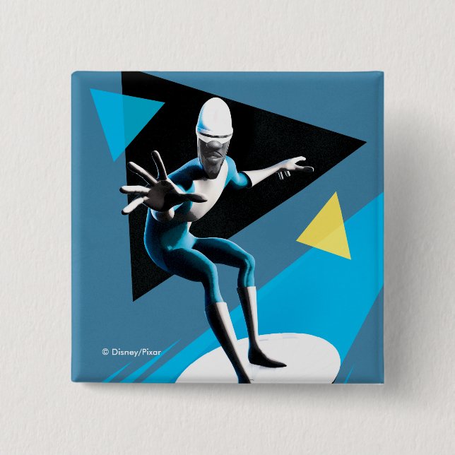 Incredibles 2 | Frozone Inch Square Button (Front)