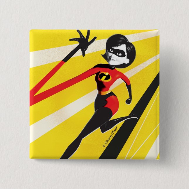 Incredibles 2 | Mrs. Incredible | Elastigirl 2 Inch Square Button (Front)