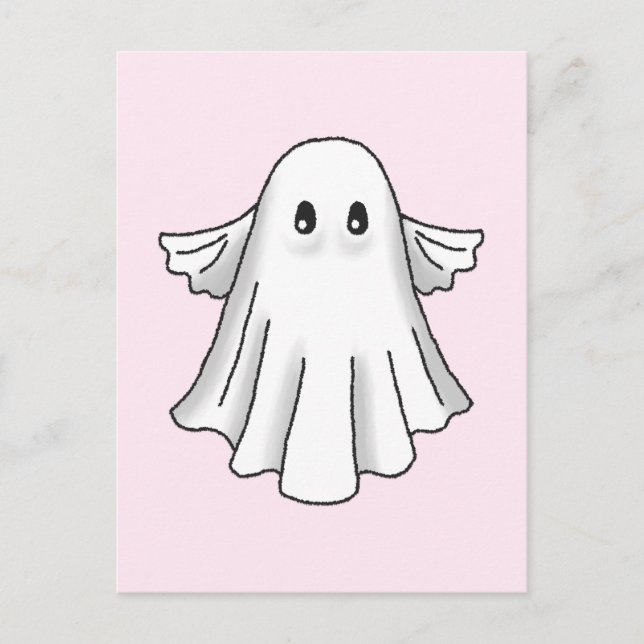 Incredibly cute Halloween ghost Holiday Postcard (Front)