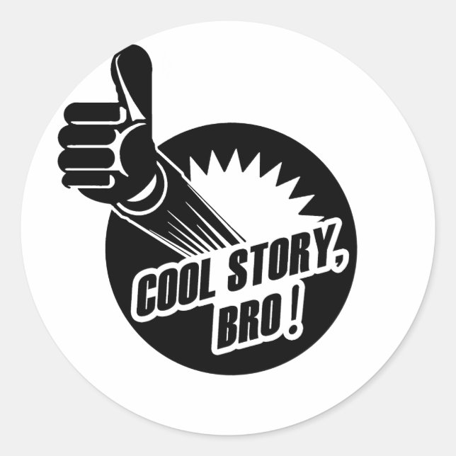Incredistory Cool Story Bro Classic Round Sticker (Front)