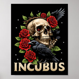 Incubus Crow Left Skull Flower Halloween Costume 2 Poster