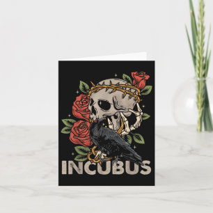 Incubus Crow Left Skull Flower Halloween Costume Card