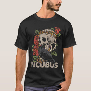 Incubus Crow Left Skull Flower Halloween Costume T-Shirt