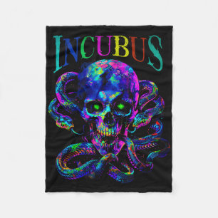 Incubus Skull And Snakes Halloween Gothic Style Fleece Blanket