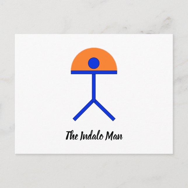 Indalo Man Blue and Orange Postcard (Front)
