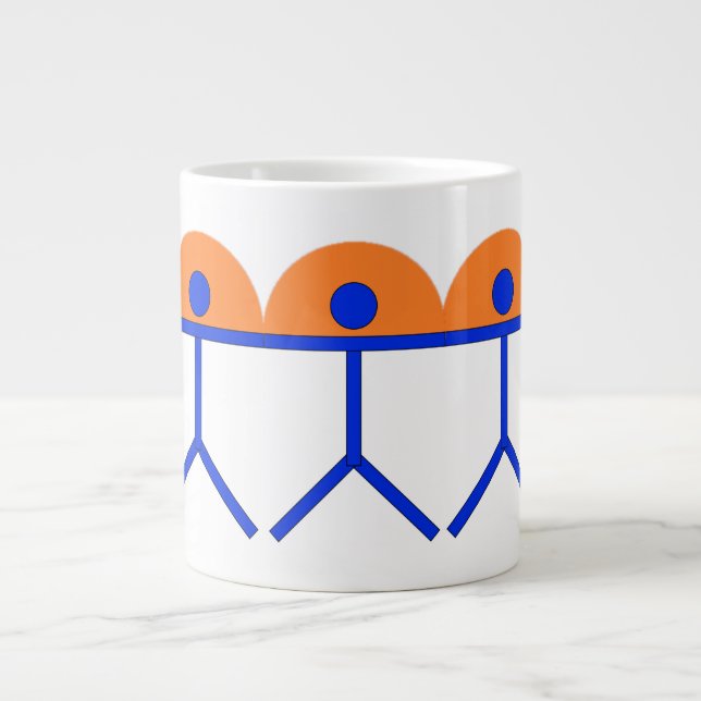 Indalo Man Blue and Orange Sun Large Coffee Mug (Front)