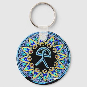 Indalo Man Cermaics, Almeria, Spain Keychain