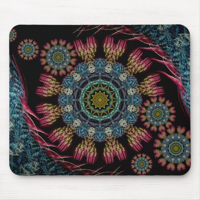 Indara Fractal Wheels Mousepad (Front)