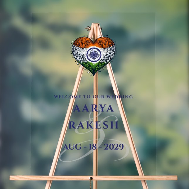 Inde Mariage de coeur couple Bienvenue (Neutre)