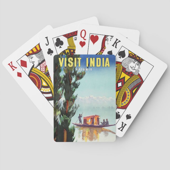 Inde Travel Poster cartes à jouer (dos)