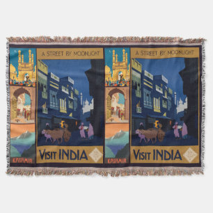 Inde Travel Poster collage jeter couverture