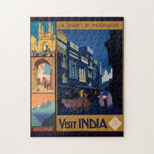 Inde Travel Poster collage puzzle
