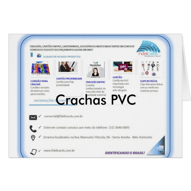 Indentification badge in PVC (Front Horizontal)
