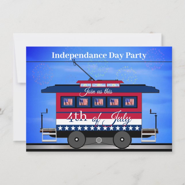 Independance Day 4th of July Party BBQ Fireworks Invitation (Front)