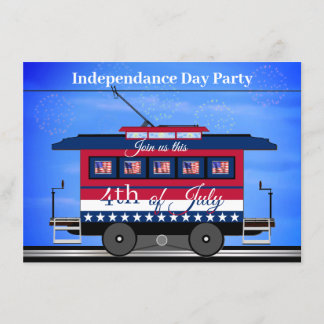 Independance Day 4th of July Party BBQ Fireworks Invitation