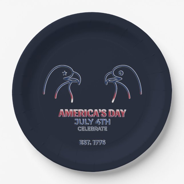 Independence Day 2026 Paper Plate (Front)