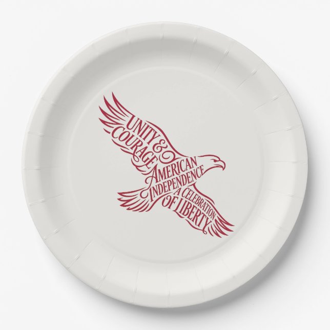 Independence Day 2026 Paper Plate (Front)