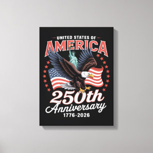 Independence Day 250th Anniversary USA Canvas Print