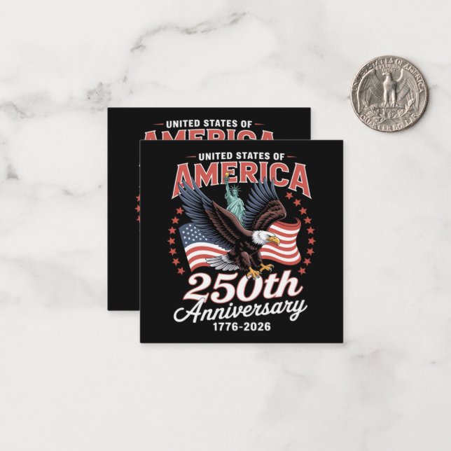 Independence Day 250th Anniversary USA  Card (Front/Back In Situ)