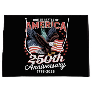 Independence Day 250th Anniversary USA Large Gift Bag