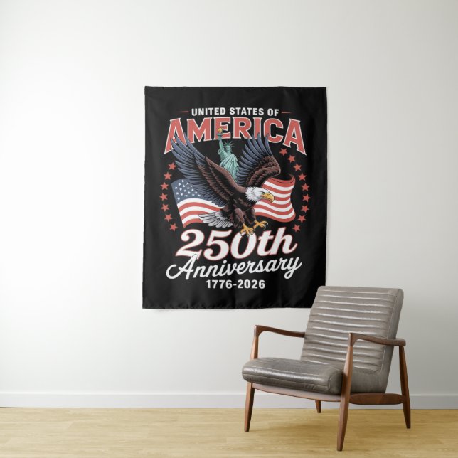 Independence Day 250th Anniversary USA  Tapestry (In Situ)