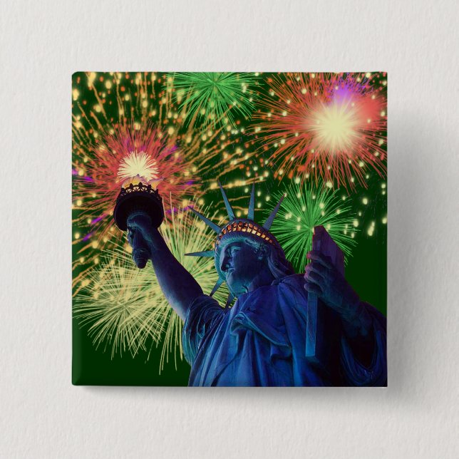 Independence Day! 2 Inch Square Button (Front)