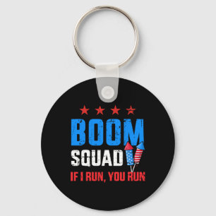 Independence Day 4th Of July Boom Squad If I Run Y Keychain