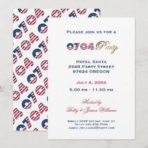 Independence Day 4th of July Party Invitation USA